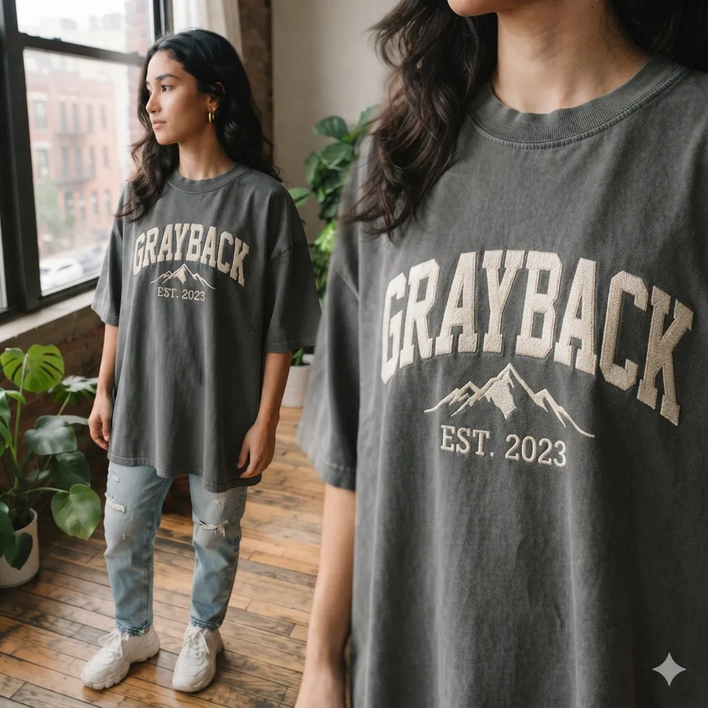 Custom Oversize Embroidered Tshirt Manufacturer