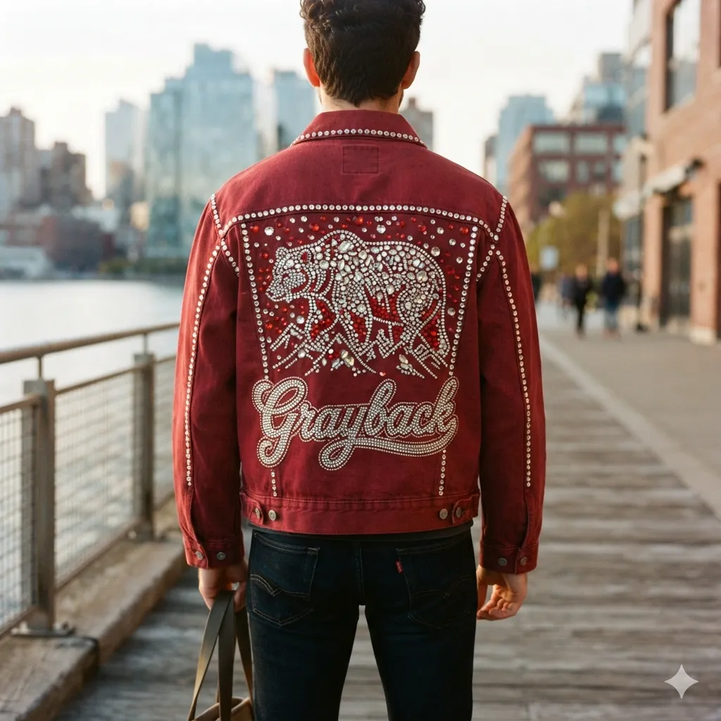 Custom Rhinestones Jackets Manufacturer
