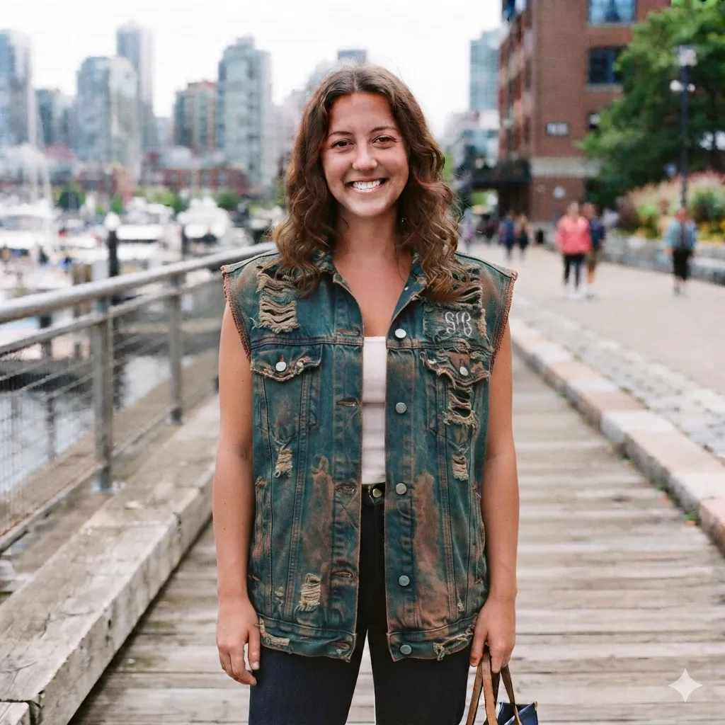 Women Sleeveless Denim Jacket
