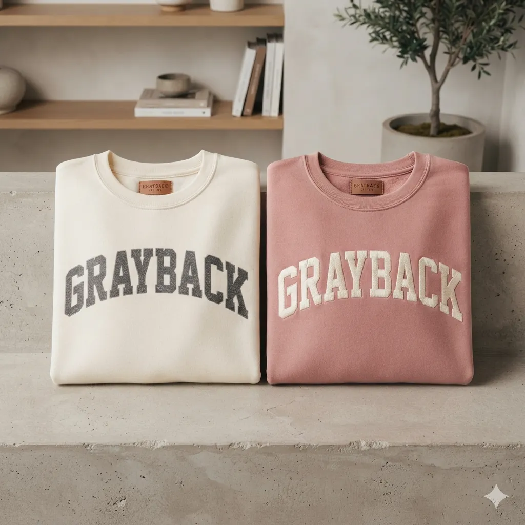 Custom Printed, Embroidered Heavyweight Sweatshirts Manufacturer