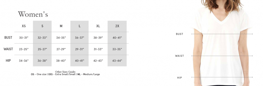 women size chart