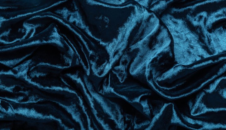 blue velour by custom clothing manufacturer