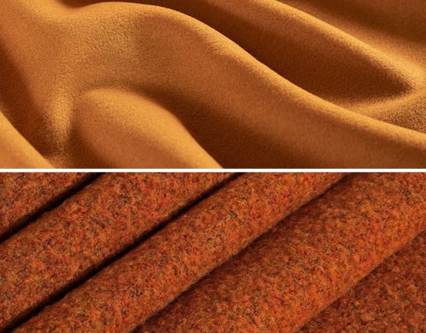 brown 2 shades wool by custom clothing manufacturer