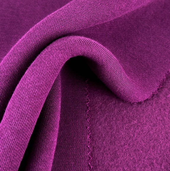 purple cotton faleece custom clothing maker
