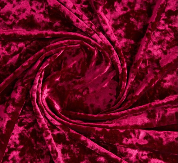 red velour by custom clothing manufacturer